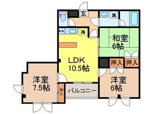 東塙田ロイヤルパレスの物件間取画像